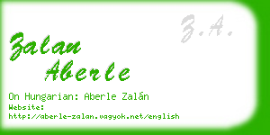 zalan aberle business card